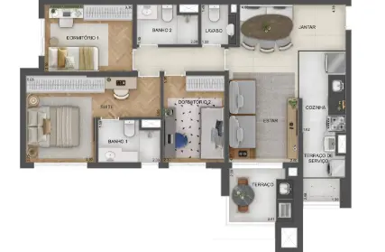 Imagem: Apartamento para Venda, Fundação