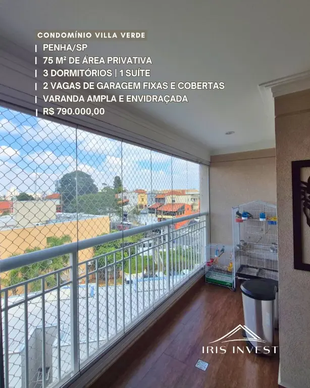 Apartamento à Venda: Penha, 3 Quartos, 1 Suíte,2 Vaga por R$ 790.000,00.