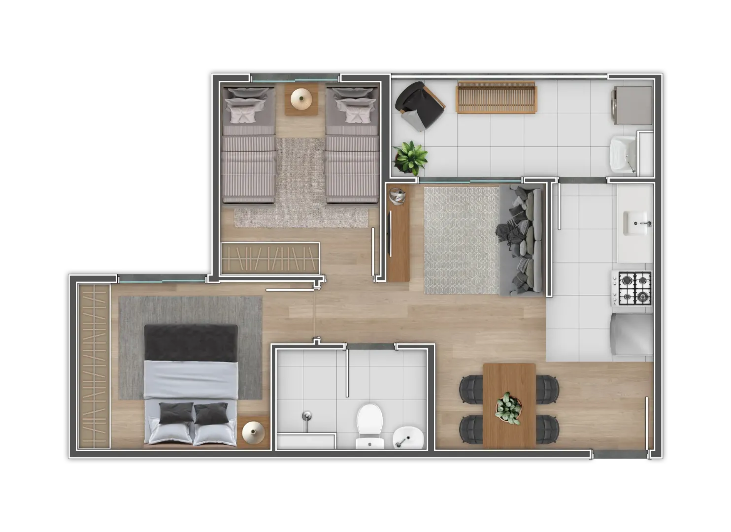 Apartamento Pronto Para Morar ZL Imóvel - Imagem 13