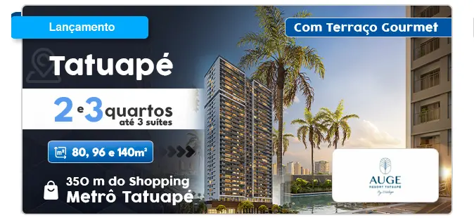 Banner Lançamento Auge Resort TatuapÃ???Ã??Ã?Â© By DiÃ???Ã??Ã?Â¡logo - Residences
