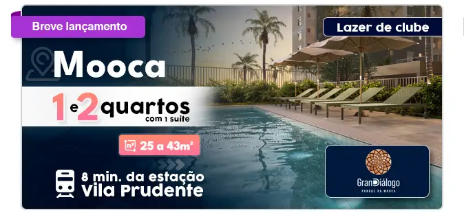 Banner LançamentoGran DiÃ¡logo Parque da Mooca Home Spaces