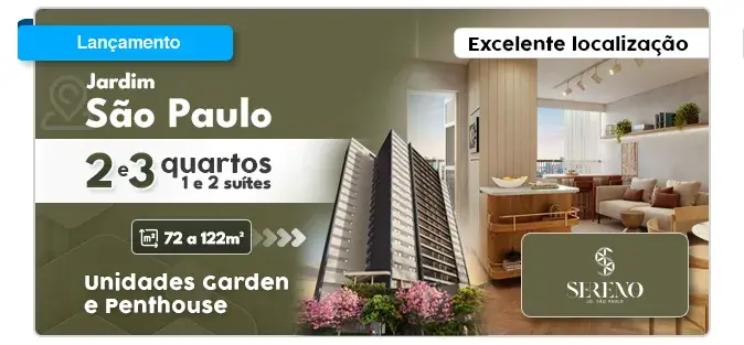 Banner LançamentoSereno Jd. SÃ£o Paulo