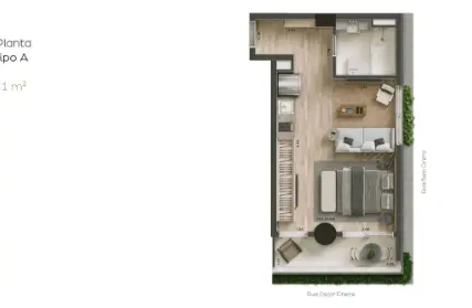 Imagem: Flat / Studio para Venda, Cerqueira César