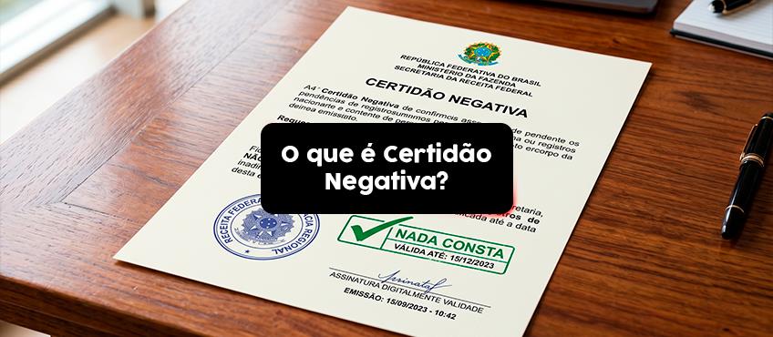 O que é certidão negativa do imóvel?