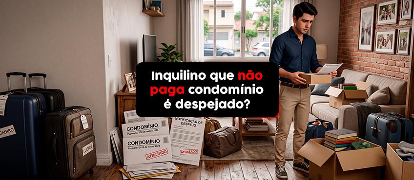 Posso ser despejado por não pagar o condomínio do aluguel?
